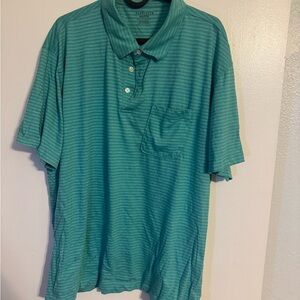 Van Heusen Men's Teal Striped Polo Shirt
